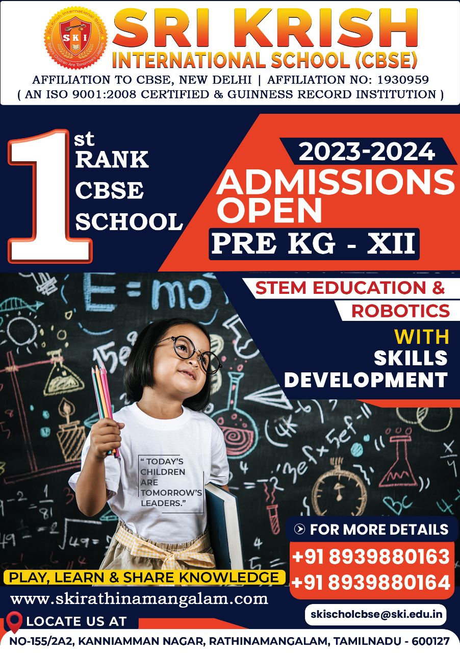 one of the top cbse schools in chennai - Admission