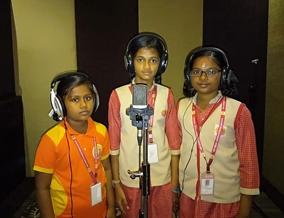 Students of Sri Krish International School - Mrinalini, Pavithra, Neena were a part of short film directed by Vasanth who always seek to discover the talented young children for his ventures