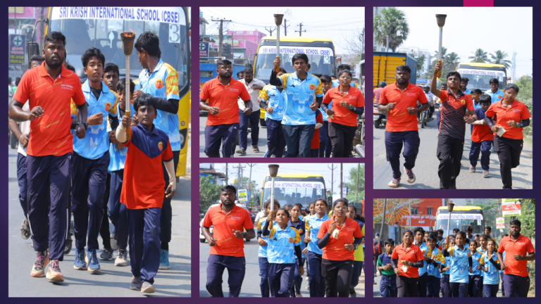 Torch relay by students